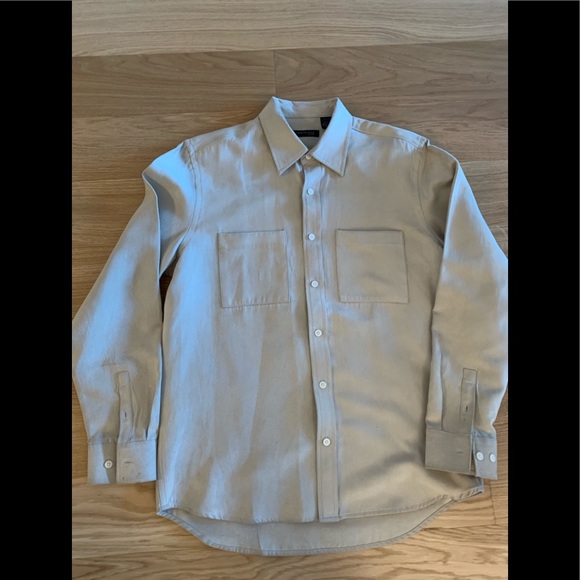 Kenneth Cole Faux Suede Brown Shirt - Size S - Picture 1 of 6